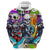 Comic Skull Hoodie Pop Art Cartoon Skull Funny - Wonder Print Shop