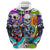 Comic Skull Hoodie Pop Art Cartoon Skull Funny - Wonder Print Shop
