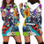 Comic Skull Hoodie Dress Pop Art Cartoon Skull Funny - Wonder Print Shop