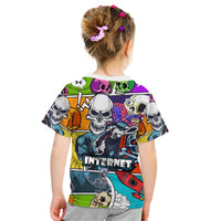 Comic Skull Kid T Shirt Pop Art Cartoon Skull Funny - Wonder Print Shop