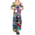 Comic Skull Summer Maxi Dress Pop Art Cartoon Skull Funny - Wonder Print Shop