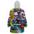 Comic Skull Wearable Blanket Hoodie Pop Art Cartoon Skull Funny - Wonder Print Shop