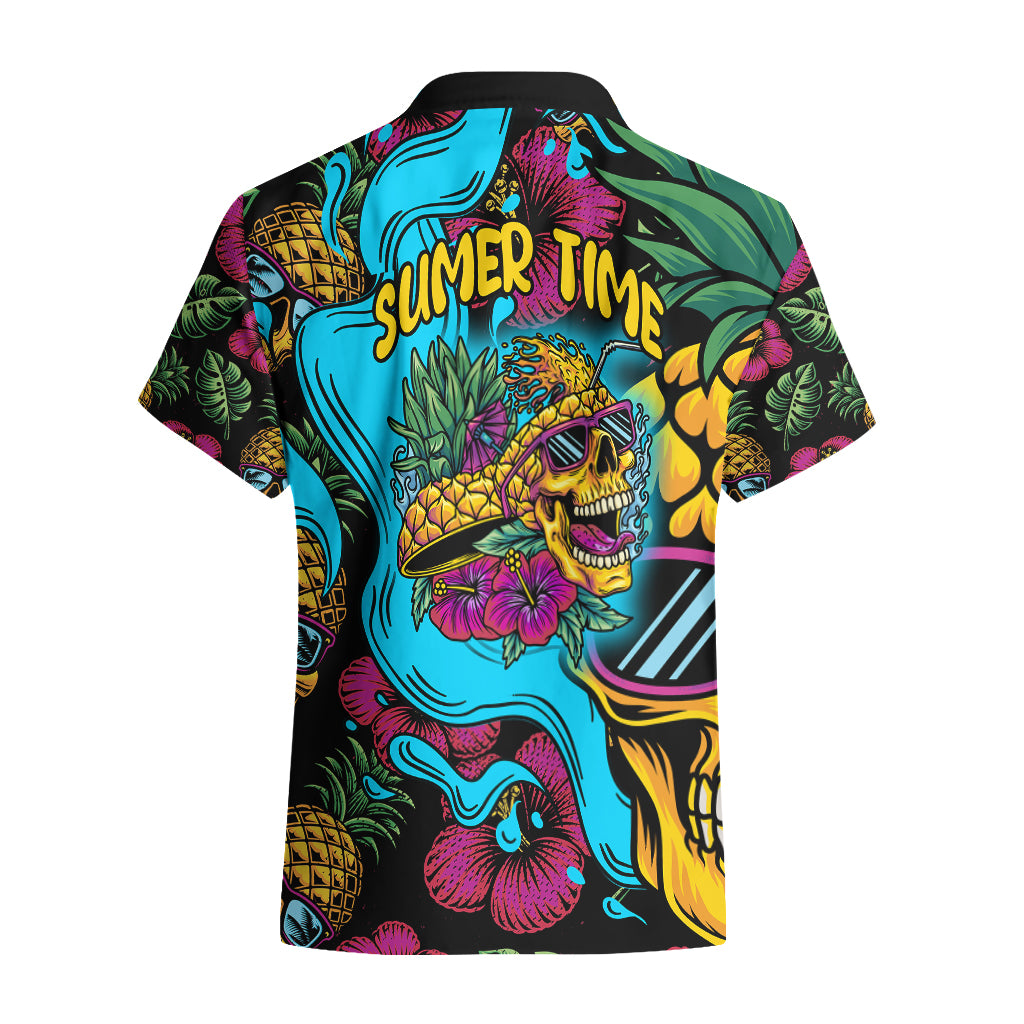 Pineapple Skull Hawaiian Shirt Sumer Time - Wonder Print Shop