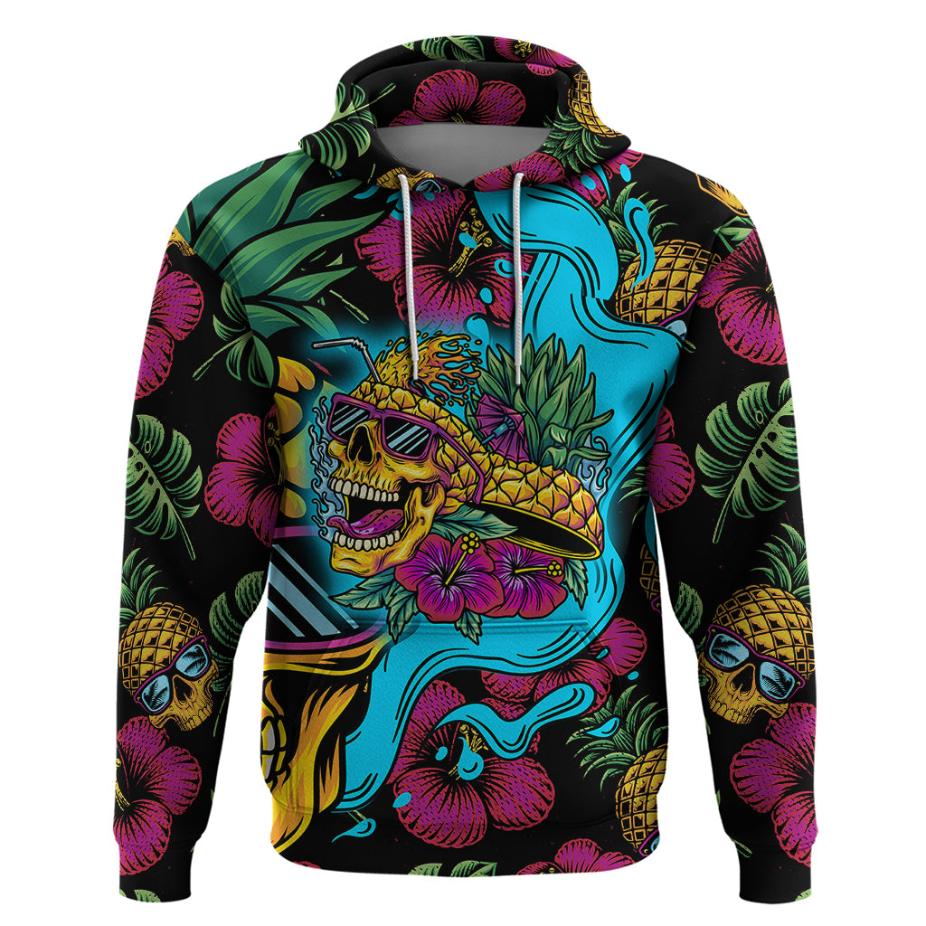Pineapple Skull Hoodie Sumer Time - Wonder Print Shop
