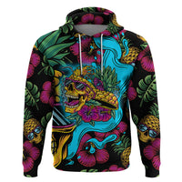 Pineapple Skull Hoodie Sumer Time - Wonder Print Shop