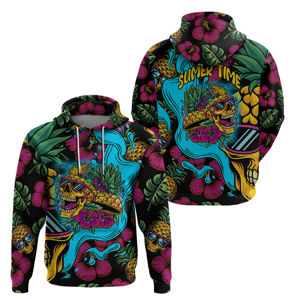Pineapple Skull Hoodie Sumer Time - Wonder Print Shop