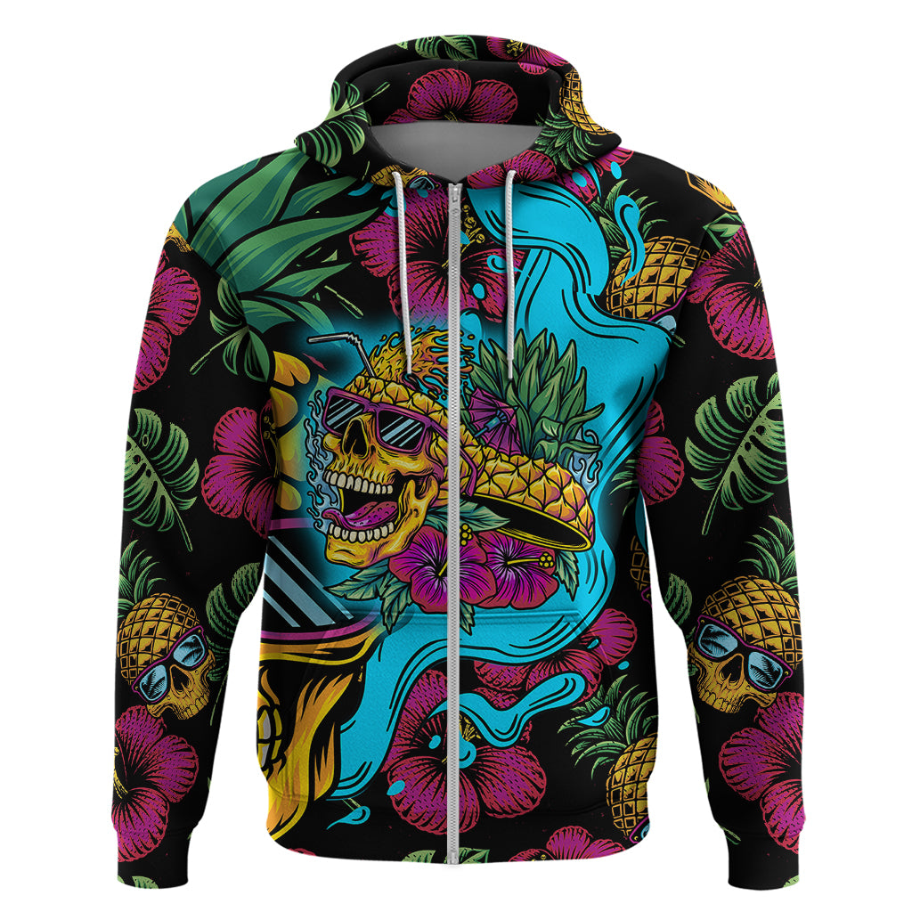 Pineapple Skull Hoodie Sumer Time - Wonder Print Shop