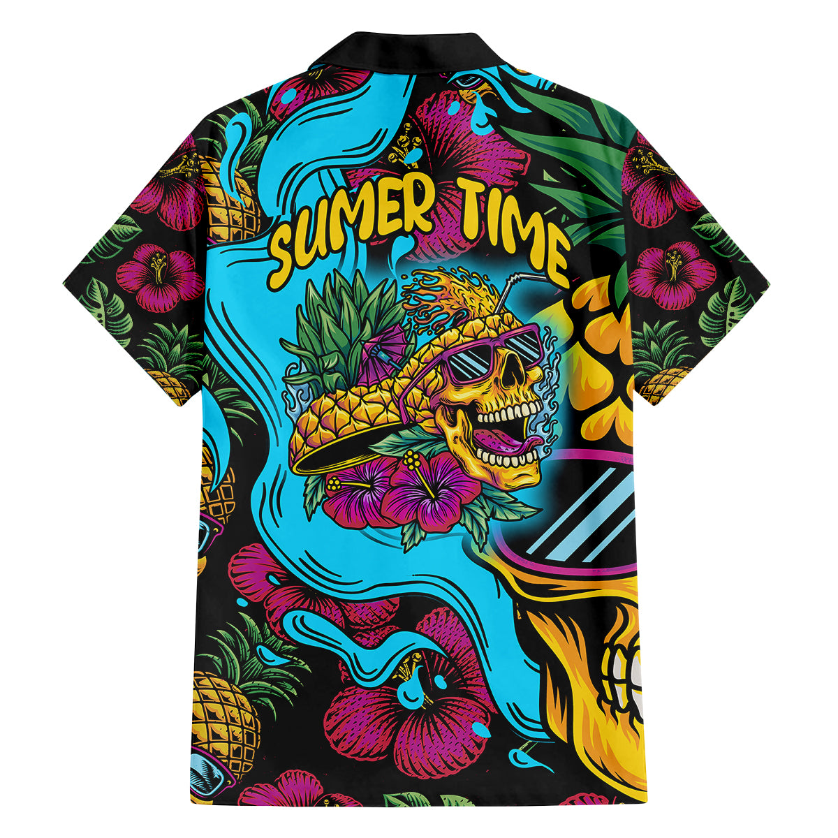 pineapple-skull-kid-hawaiian-shirt-sumer-time