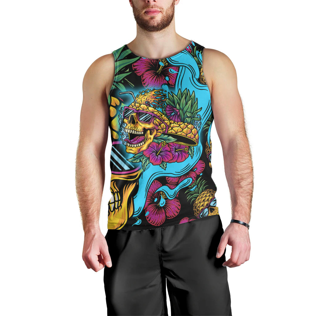 pineapple-skull-men-tank-top-sumer-time