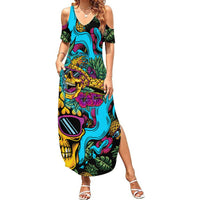 Pineapple Skull Summer Maxi Dress Sumer Time - Wonder Print Shop