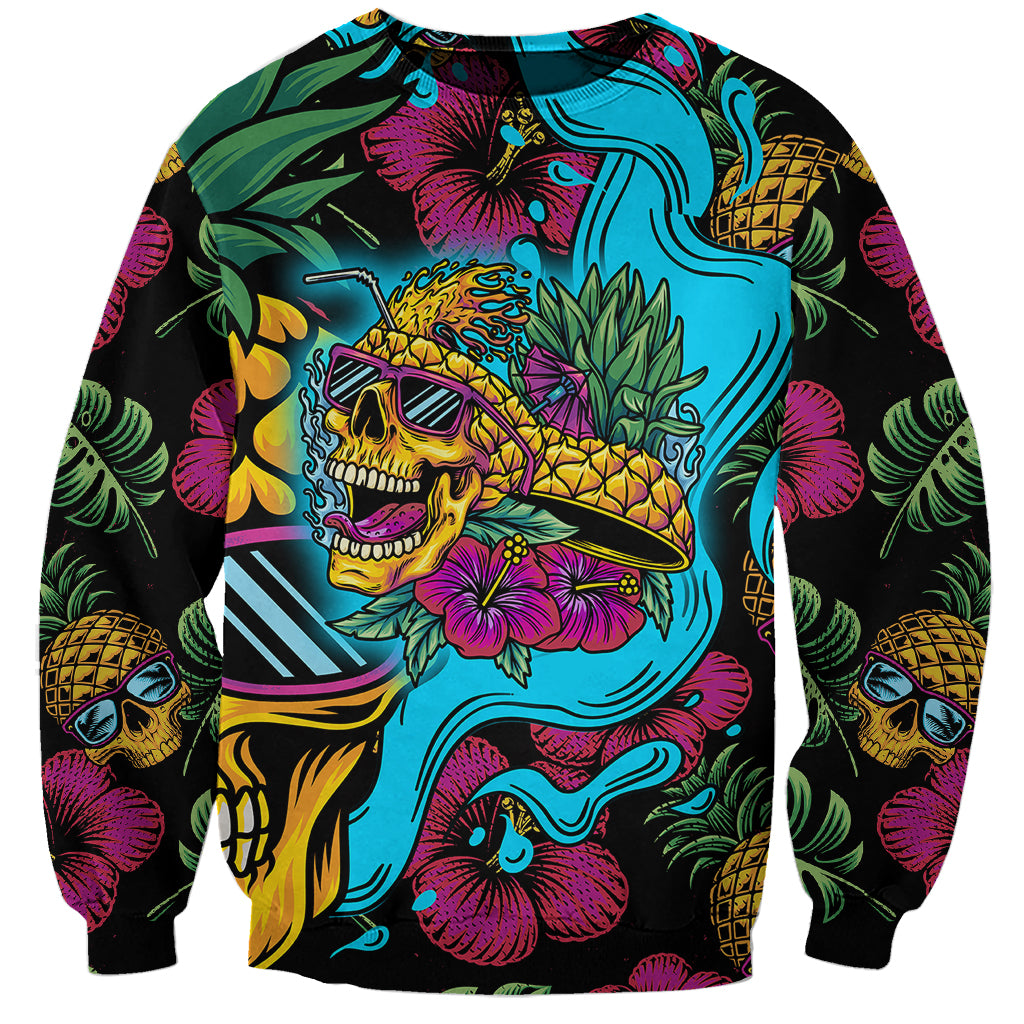 Pineapple Skull Sweatshirt Sumer Time - Wonder Print Shop