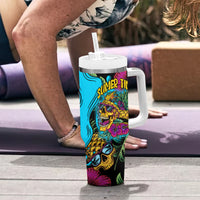 Pineapple Skull Tumbler With Handle Sumer Time - Wonder Print Shop