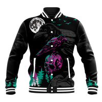 Crow Skull Baseball Jacket My Mascot Is The A Crow - Wonder Print Shop
