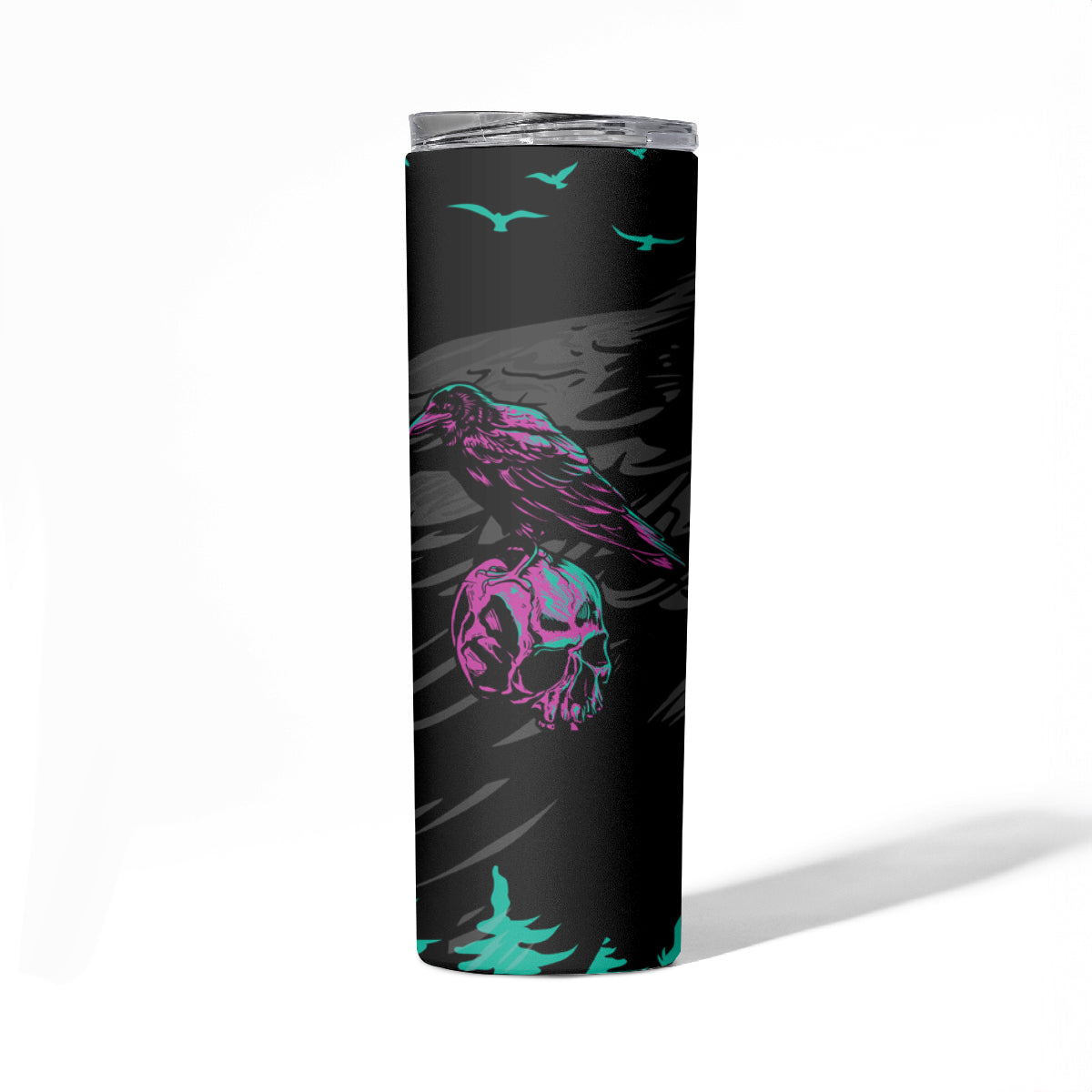 Crow Skull Skinny Tumbler My Mascot Is The A Crow - Wonder Print Shop