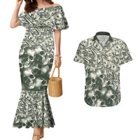Skull Money Couples Matching Mermaid Dress and Hawaiian Shirt The Money You Make Is A Symbol - Wonder Print Shop