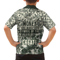 Skull Money Family Matching Puletasi Dress and Hawaiian Shirt The Money You Make Is A Symbol - Wonder Print Shop