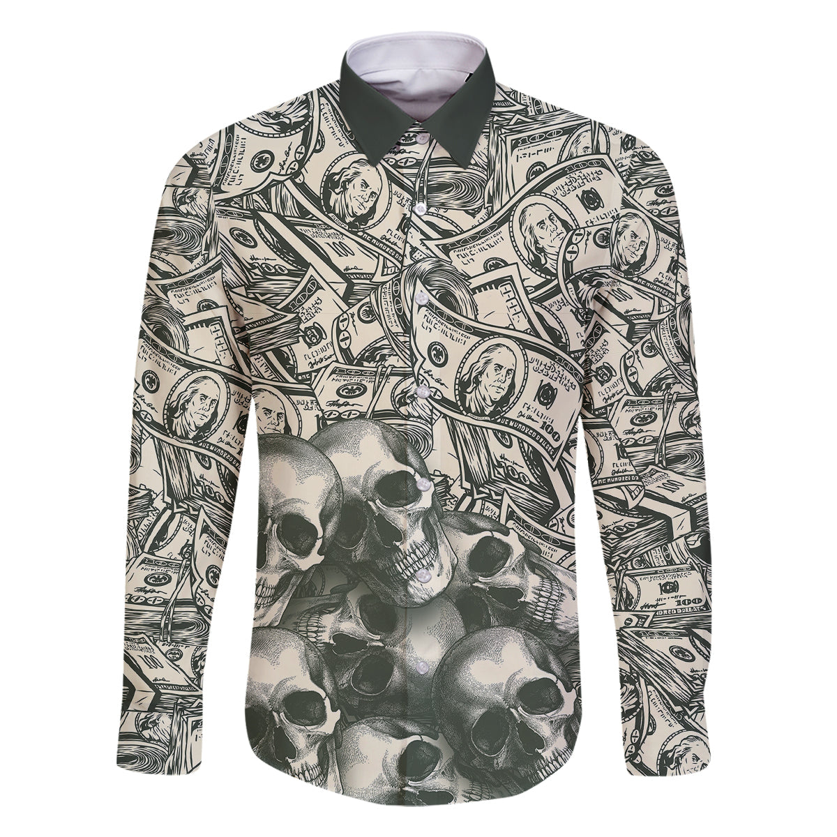 Skull Money Family Matching Summer Maxi Dress and Hawaiian Shirt The Money You Make Is A Symbol - Wonder Print Shop