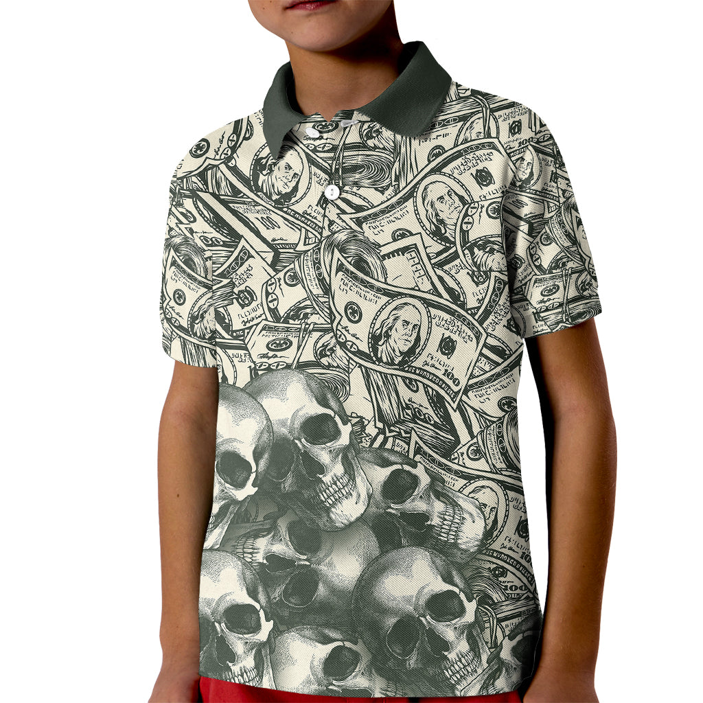 Skull Money Kid Polo Shirt The Money You Make Is A Symbol - Wonder Print Shop