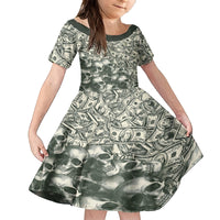 Skull Money Kid Short Sleeve Dress The Money You Make Is A Symbol - Wonder Print Shop