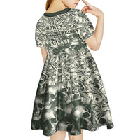 Skull Money Kid Short Sleeve Dress The Money You Make Is A Symbol - Wonder Print Shop