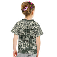 Skull Money Kid T Shirt The Money You Make Is A Symbol - Wonder Print Shop