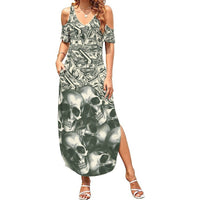 Skull Money Summer Maxi Dress The Money You Make Is A Symbol - Wonder Print Shop