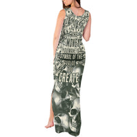 Skull Money Tank Maxi Dress The Money You Make Is A Symbol - Wonder Print Shop