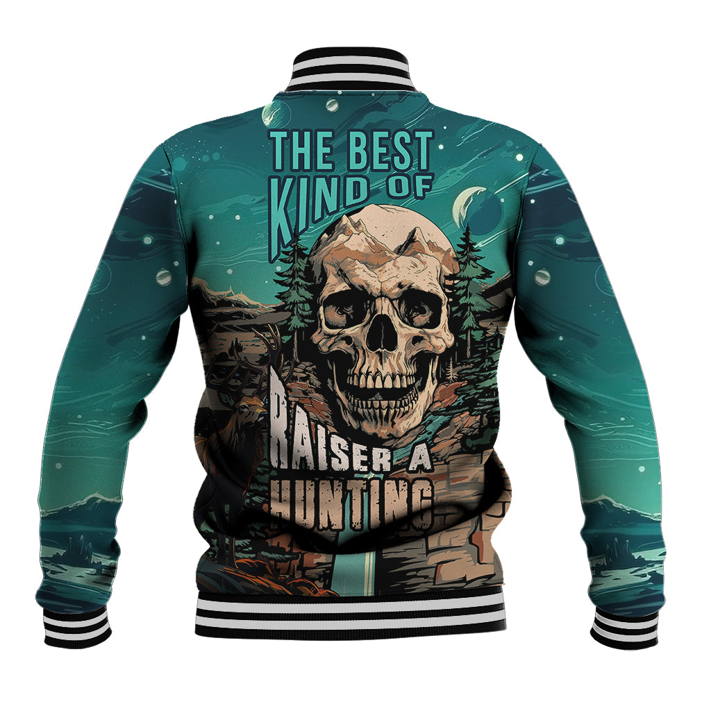 Skull Hunt Baseball Jacket The Best Kine Of Raiser A Hunting - Wonder Print Shop