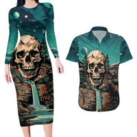 Skull Hunt Couples Matching Long Sleeve Bodycon Dress and Hawaiian Shirt The Best Kine Of Raiser A Hunting - Wonder Print Shop