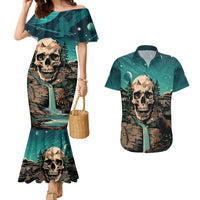 Skull Hunt Couples Matching Mermaid Dress and Hawaiian Shirt The Best Kine Of Raiser A Hunting - Wonder Print Shop