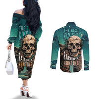 skull-hunt-couples-matching-off-the-shoulder-long-sleeve-dress-and-long-sleeve-button-shirts-the-best-kine-of-raiser-a-hunting