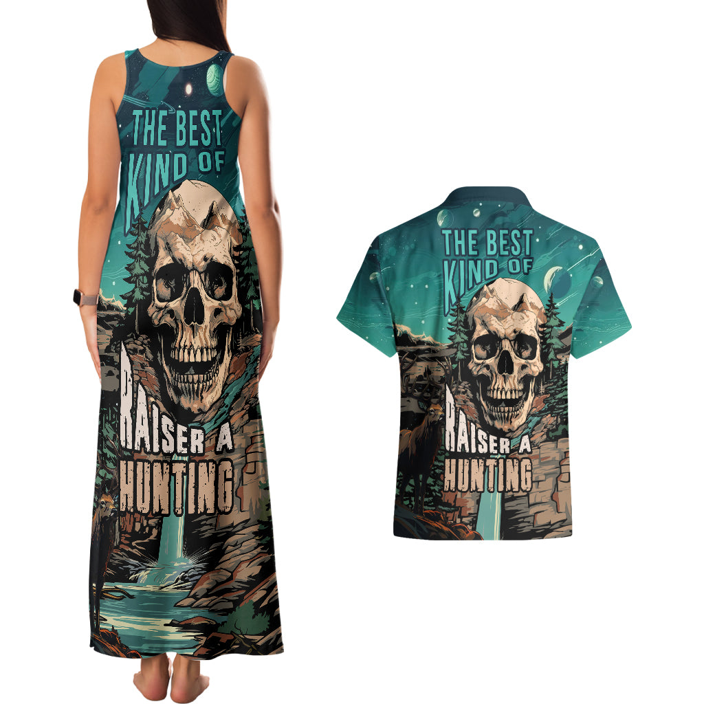 Skull Hunt Couples Matching Tank Maxi Dress and Hawaiian Shirt The Best Kine Of Raiser A Hunting - Wonder Print Shop