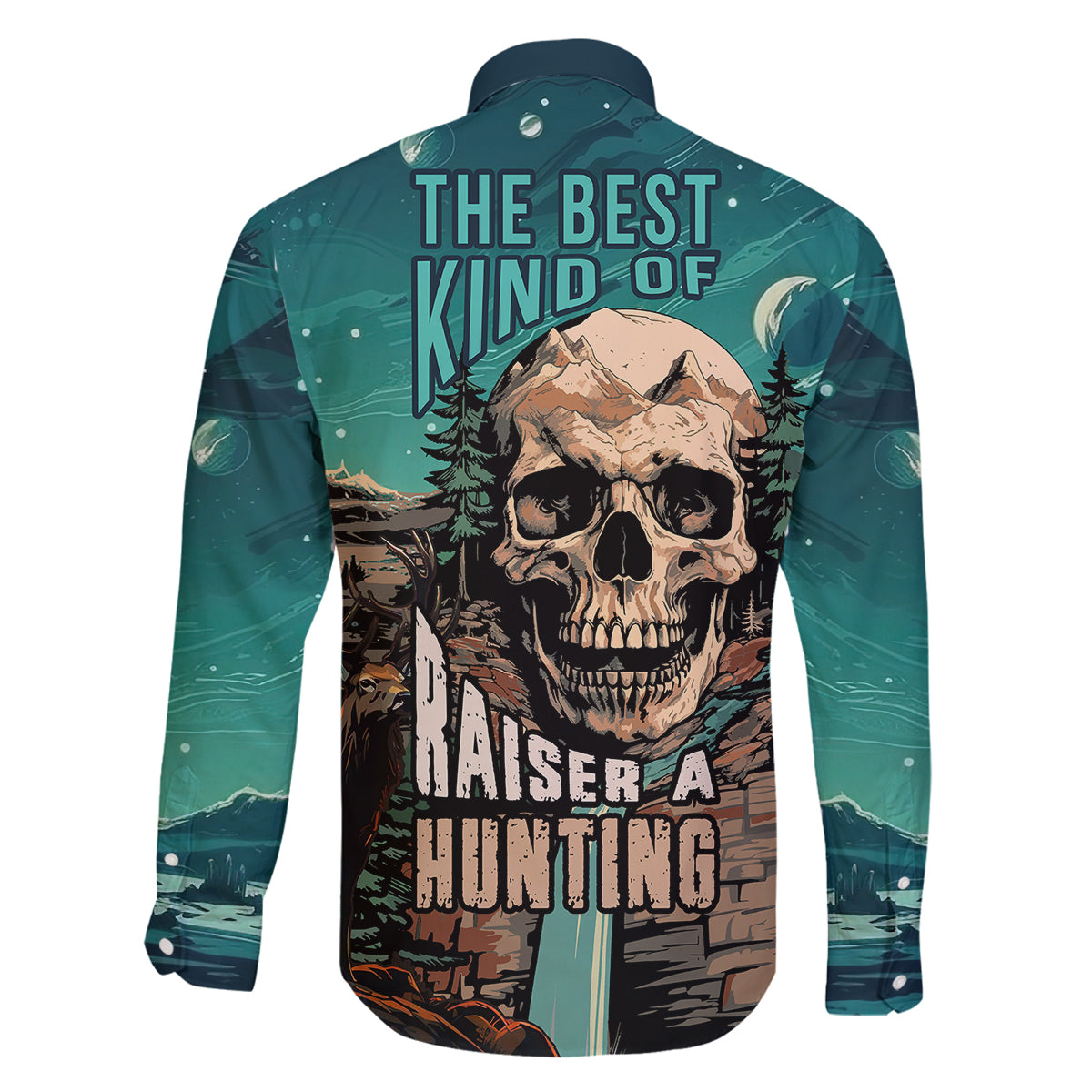 Skull Hunt Family Matching Off Shoulder Maxi Dress and Hawaiian Shirt The Best Kine Of Raiser A Hunting - Wonder Print Shop