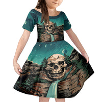 Skull Hunt Family Matching Off Shoulder Short Dress and Hawaiian Shirt The Best Kine Of Raiser A Hunting - Wonder Print Shop