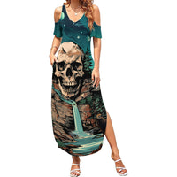 Skull Hunt Family Matching Summer Maxi Dress and Hawaiian Shirt The Best Kine Of Raiser A Hunting - Wonder Print Shop