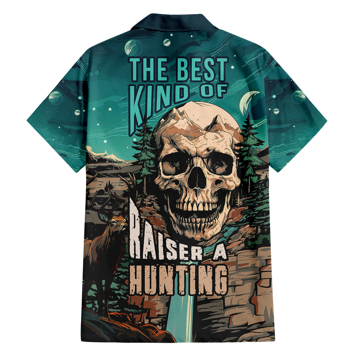 Skull Hunt Kid Hawaiian Shirt The Best Kine Of Raiser A Hunting - Wonder Print Shop