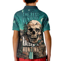 Skull Hunt Kid Polo Shirt The Best Kine Of Raiser A Hunting - Wonder Print Shop