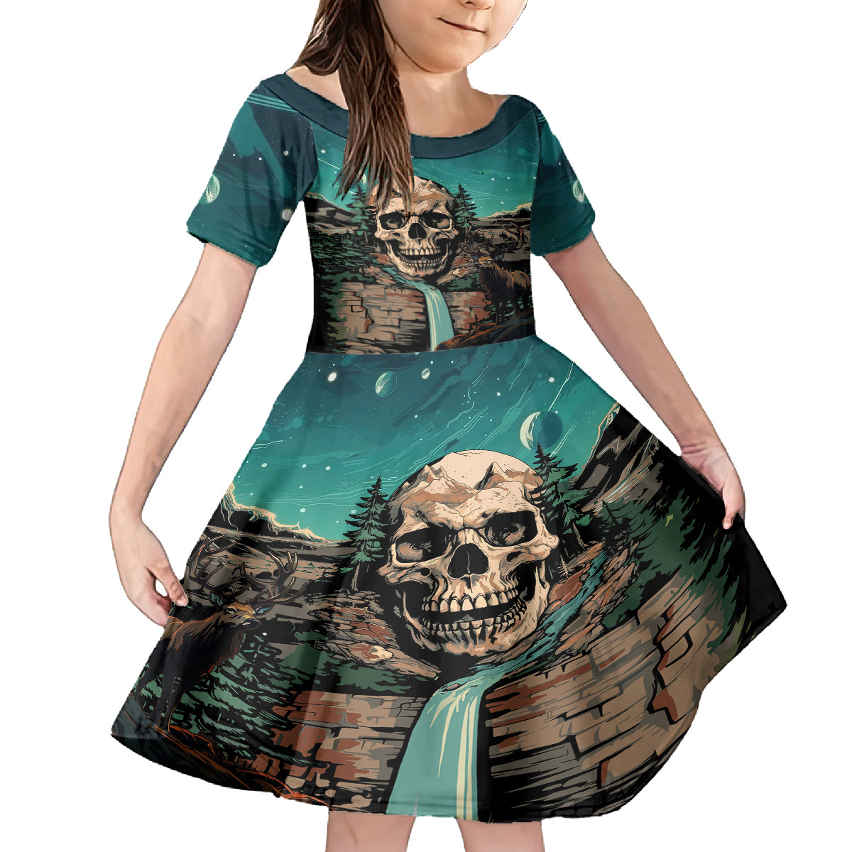Skull Hunt Kid Short Sleeve Dress The Best Kine Of Raiser A Hunting - Wonder Print Shop
