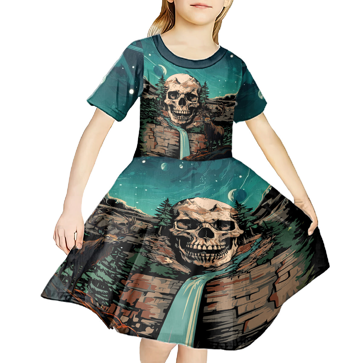 Skull Hunt Kid Short Sleeve Dress The Best Kine Of Raiser A Hunting - Wonder Print Shop
