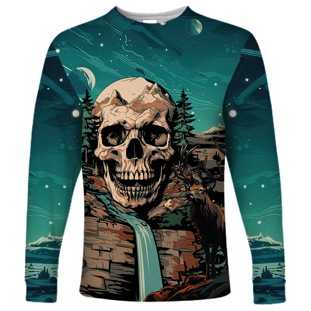 Skull Hunt Long Sleeve Shirt The Best Kine Of Raiser A Hunting - Wonder Print Shop