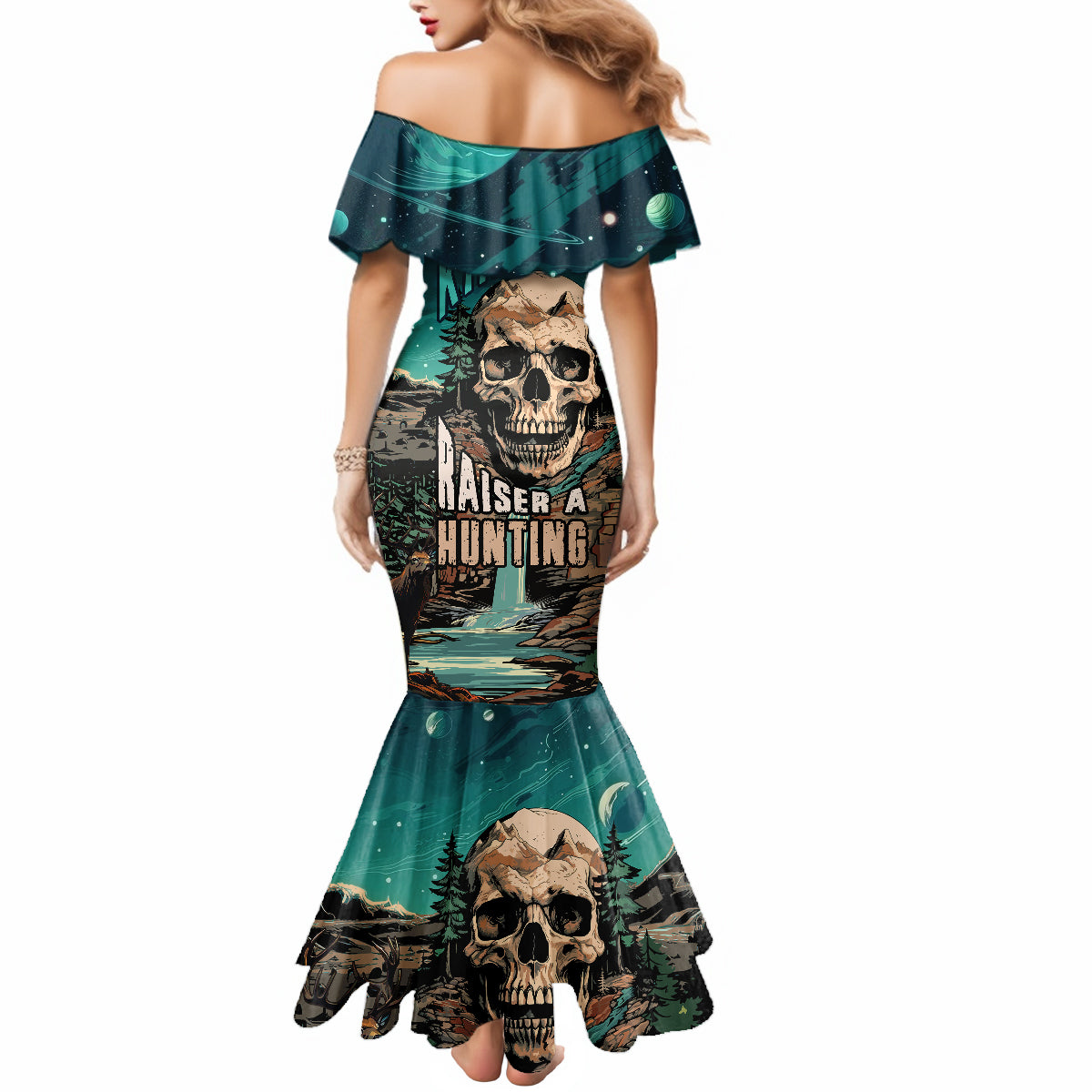 Skull Hunt Mermaid Dress The Best Kine Of Raiser A Hunting - Wonder Print Shop