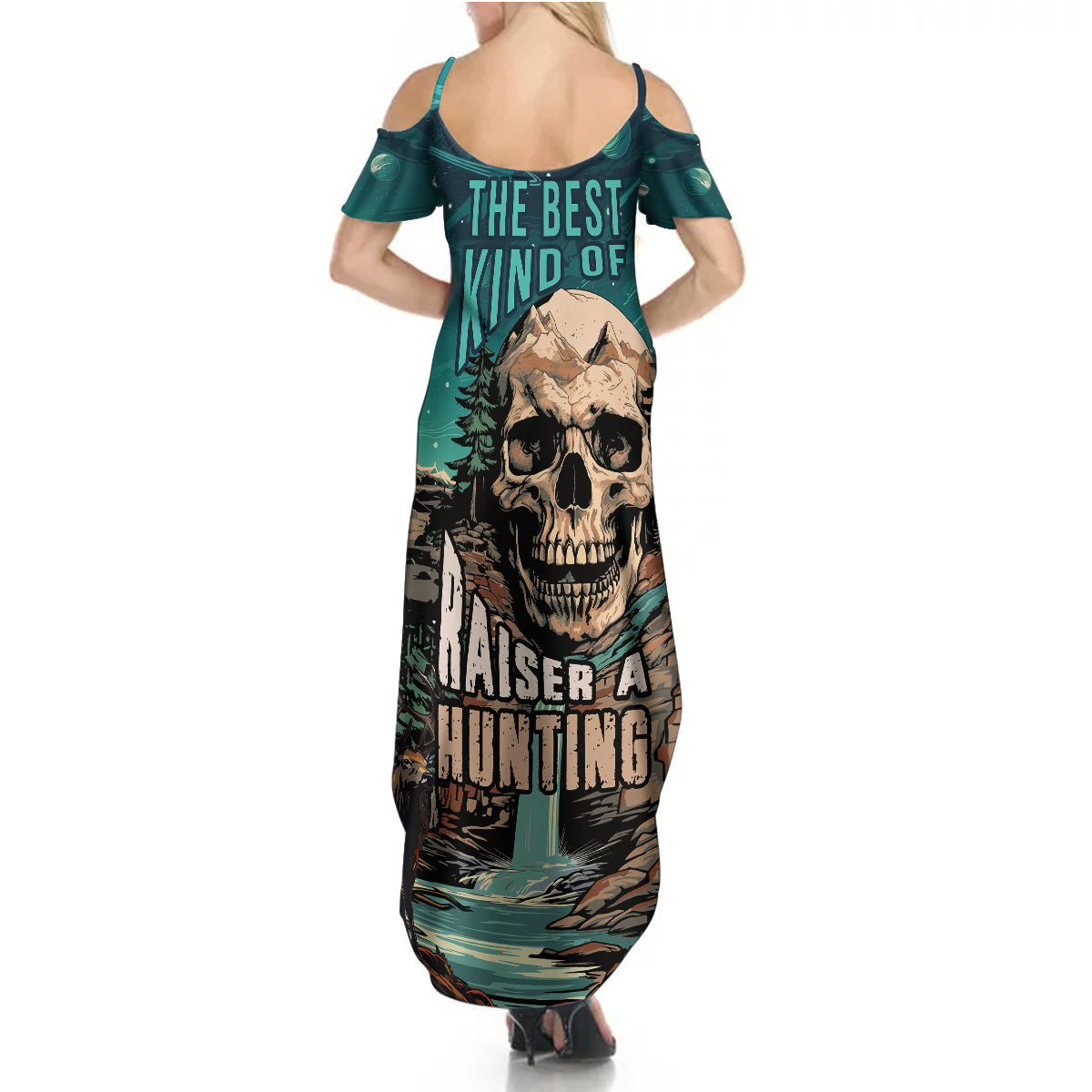 Skull Hunt Summer Maxi Dress The Best Kine Of Raiser A Hunting - Wonder Print Shop