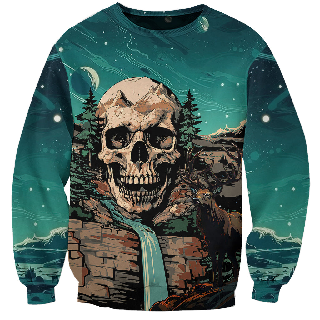 Skull Hunt Sweatshirt The Best Kine Of Raiser A Hunting - Wonder Print Shop