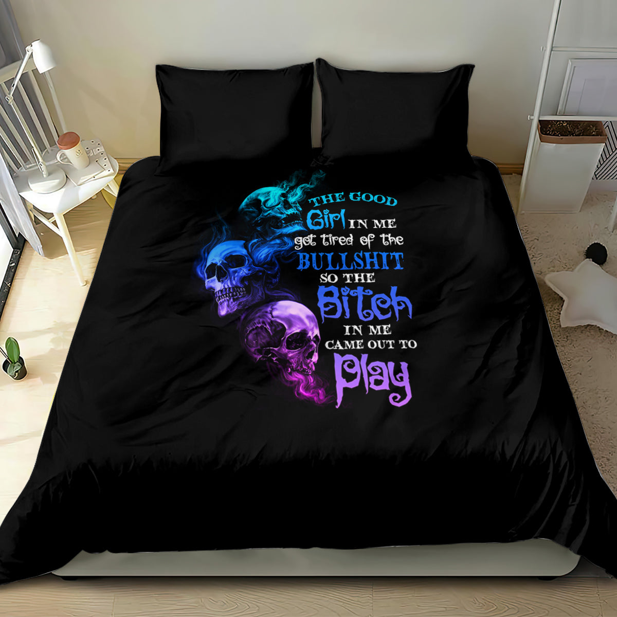 The Good Girl In Me Got Tired Bedding Set - Wonder Print Shop