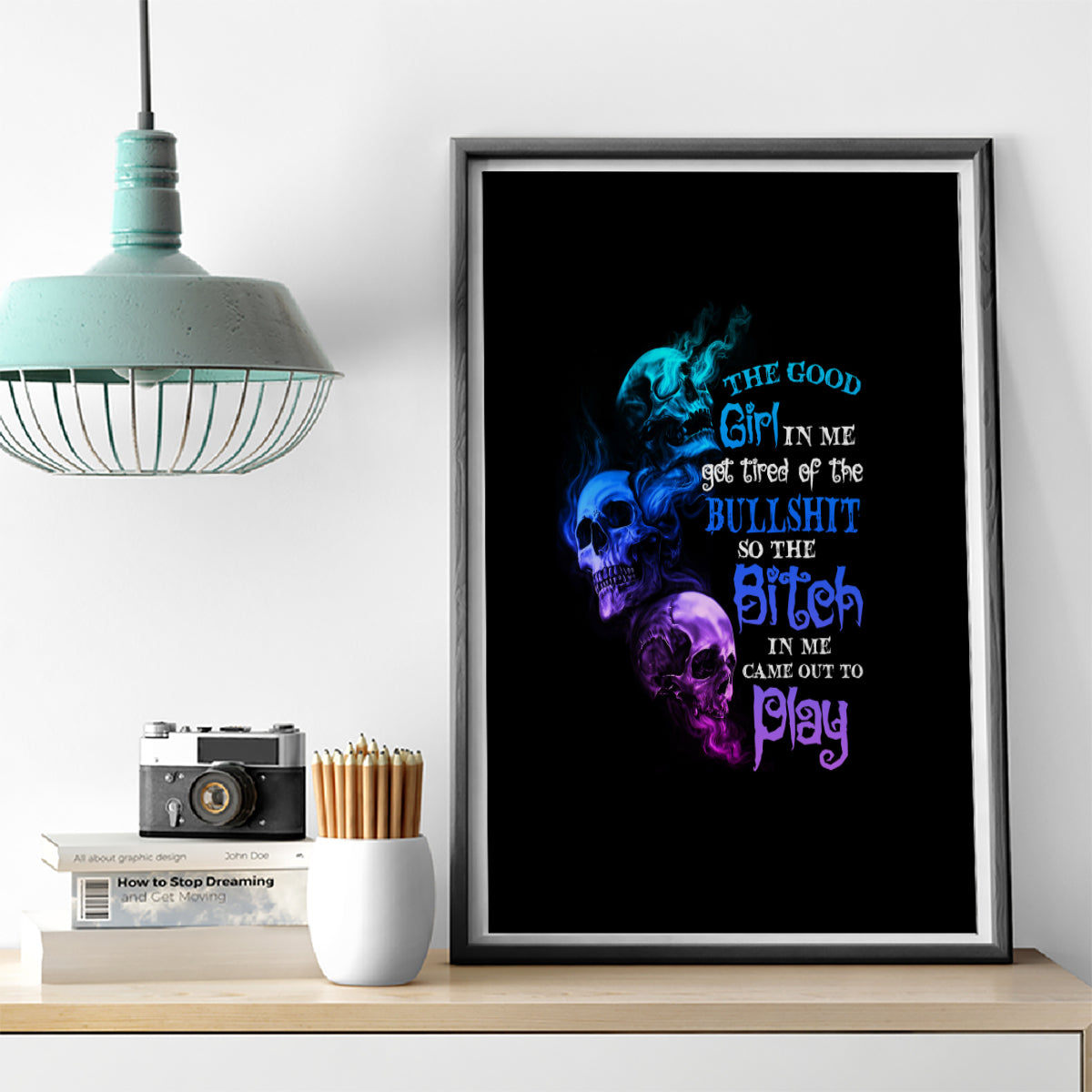 The Good Girl In Me Got Tired Canvas Wall Art - Wonder Print Shop