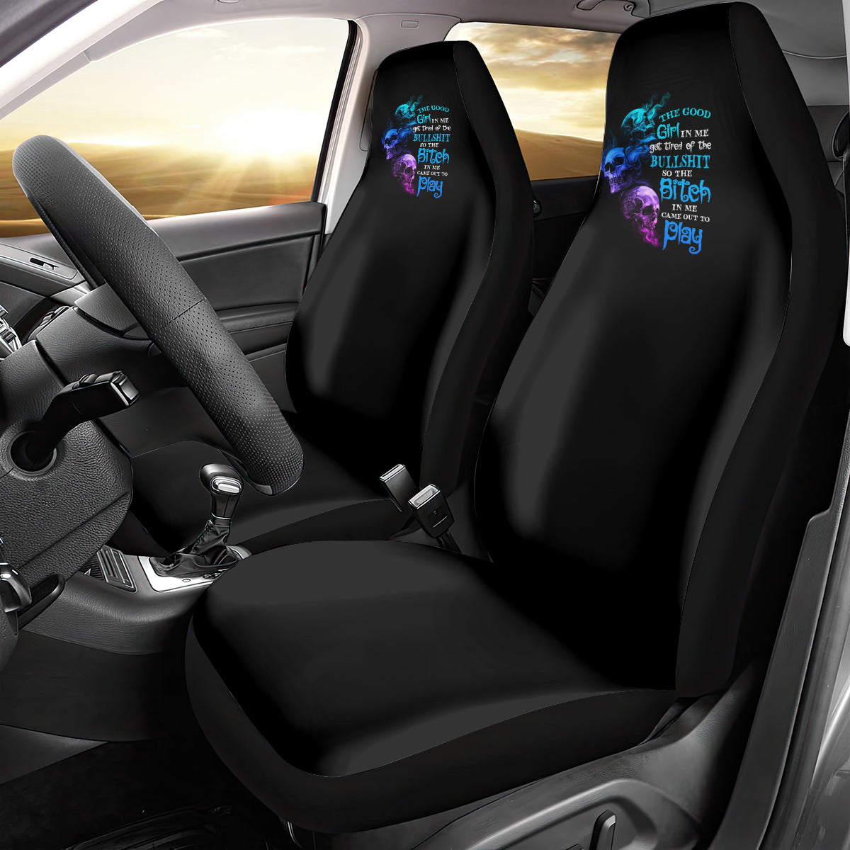 The Good Girl In Me Got Tired Car Seat Cover - Wonder Print Shop