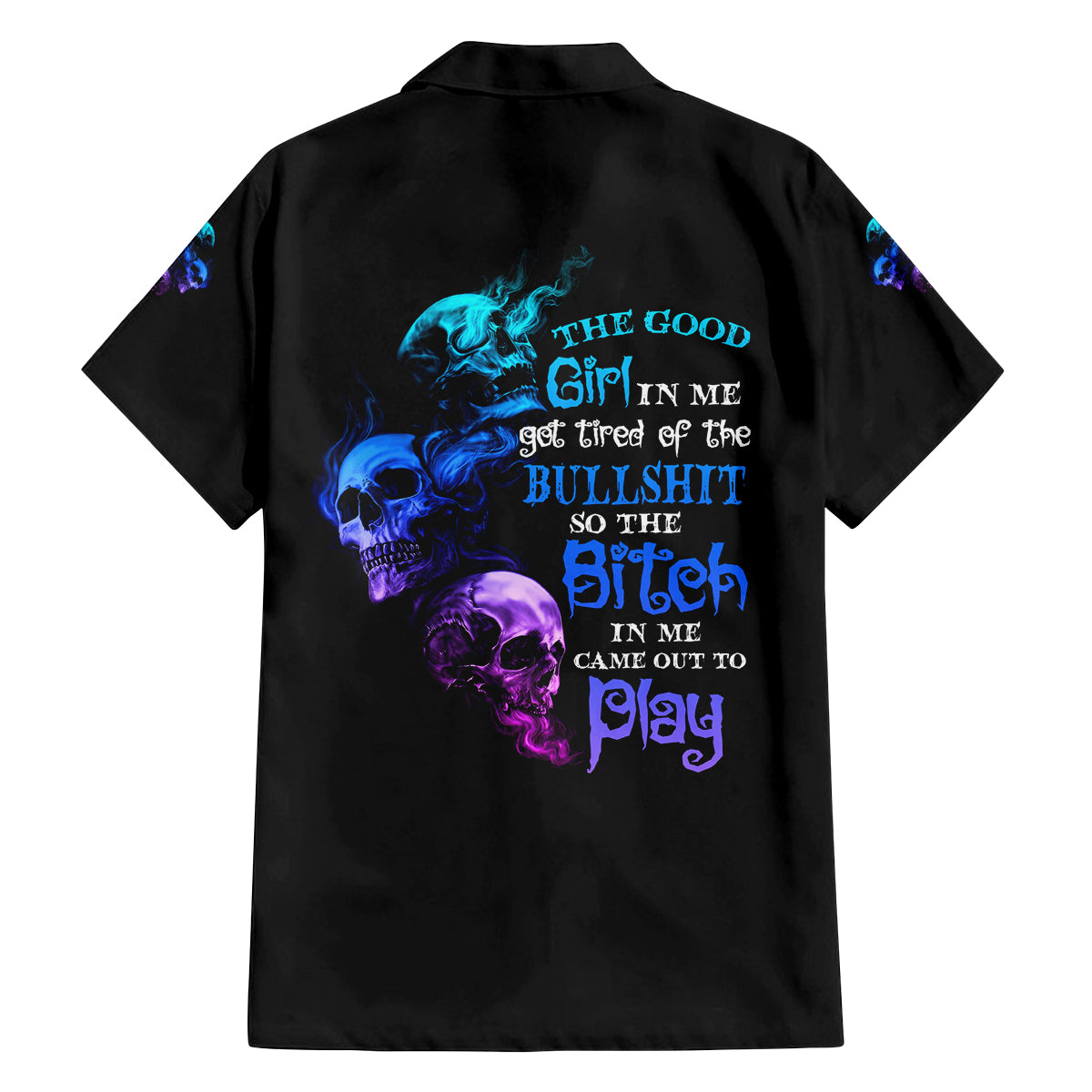 The Good Girl In Me Got Tired Family Matching Off Shoulder Short Dress and Hawaiian Shirt - Wonder Print Shop