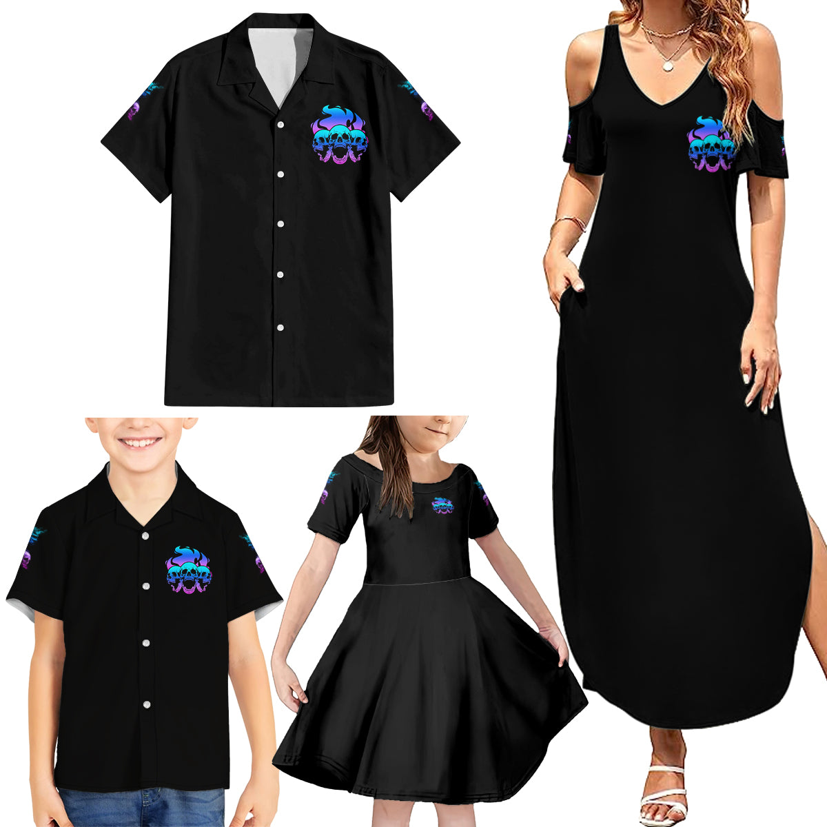 The Good Girl In Me Got Tired Family Matching Summer Maxi Dress and Hawaiian Shirt - Wonder Print Shop