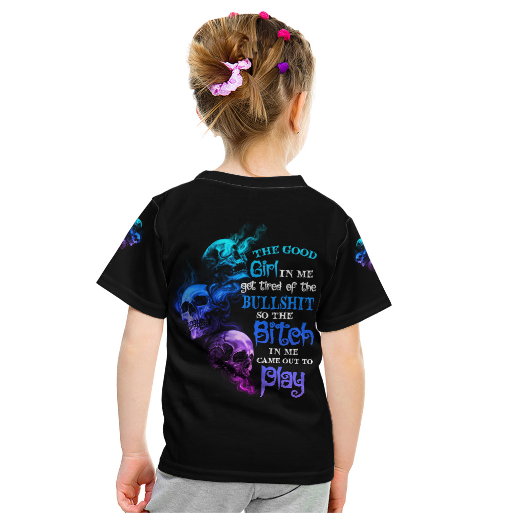 The Good Girl In Me Got Tired Kid T Shirt - Wonder Print Shop