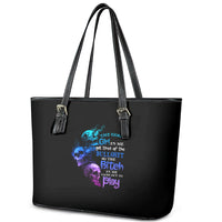 The Good Girl In Me Got Tired Leather Tote Bag - Wonder Print Shop